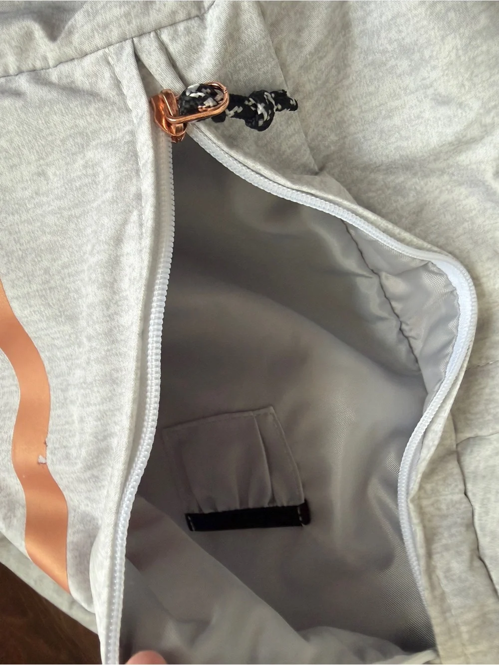 Adidas 3 Stripes Gray and Rose Gold Backpack